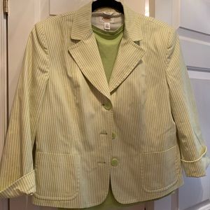 Lime Green striped jacket with tee